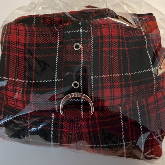 Down from $240TRIPP midi skirt plaid w/pockets, snaps, zippers, pleats, grommets - Picture 14 of 16